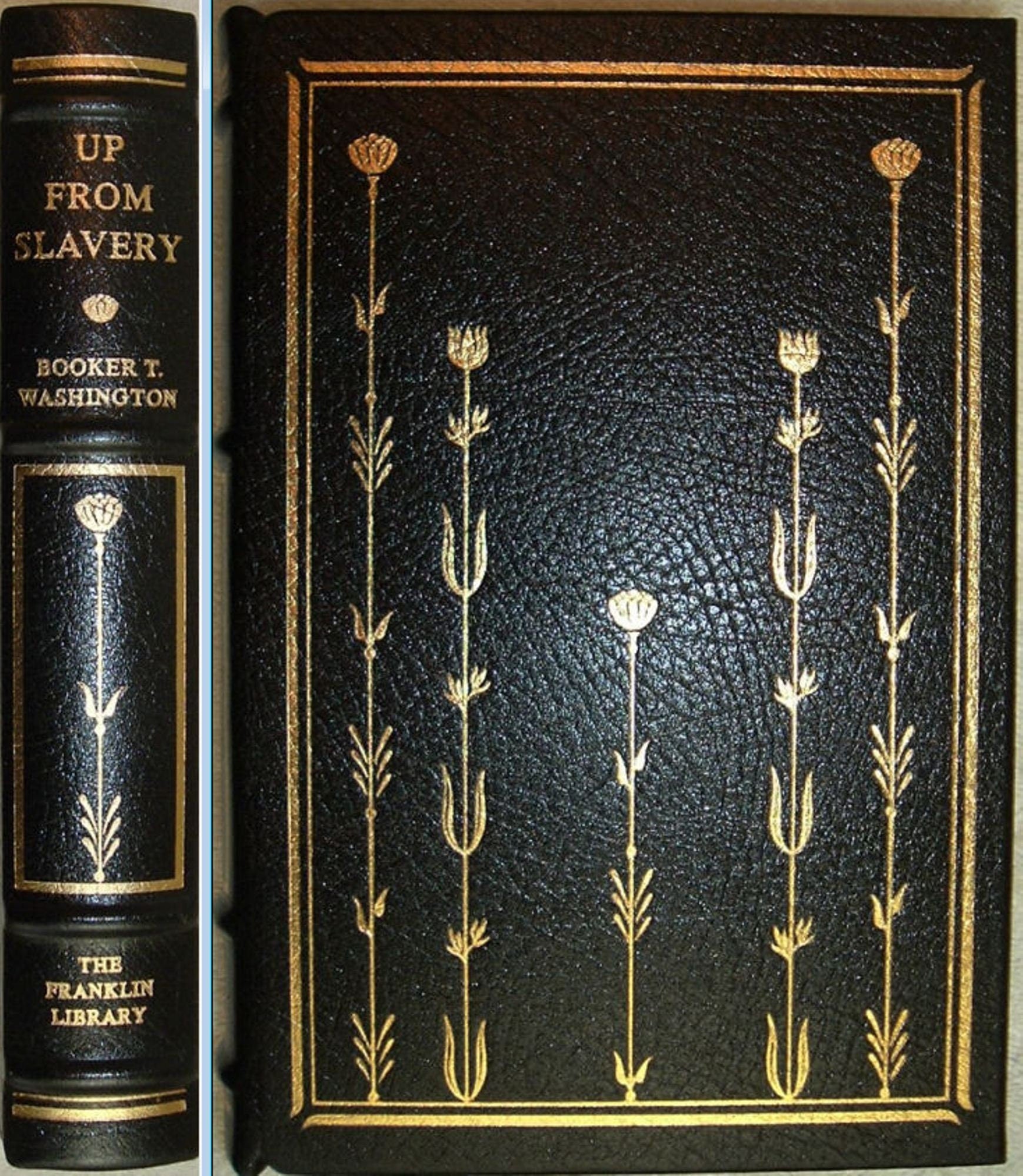 UP FROM SLAVERY by Booker T. Washington Franklin Library Full Leather 1977