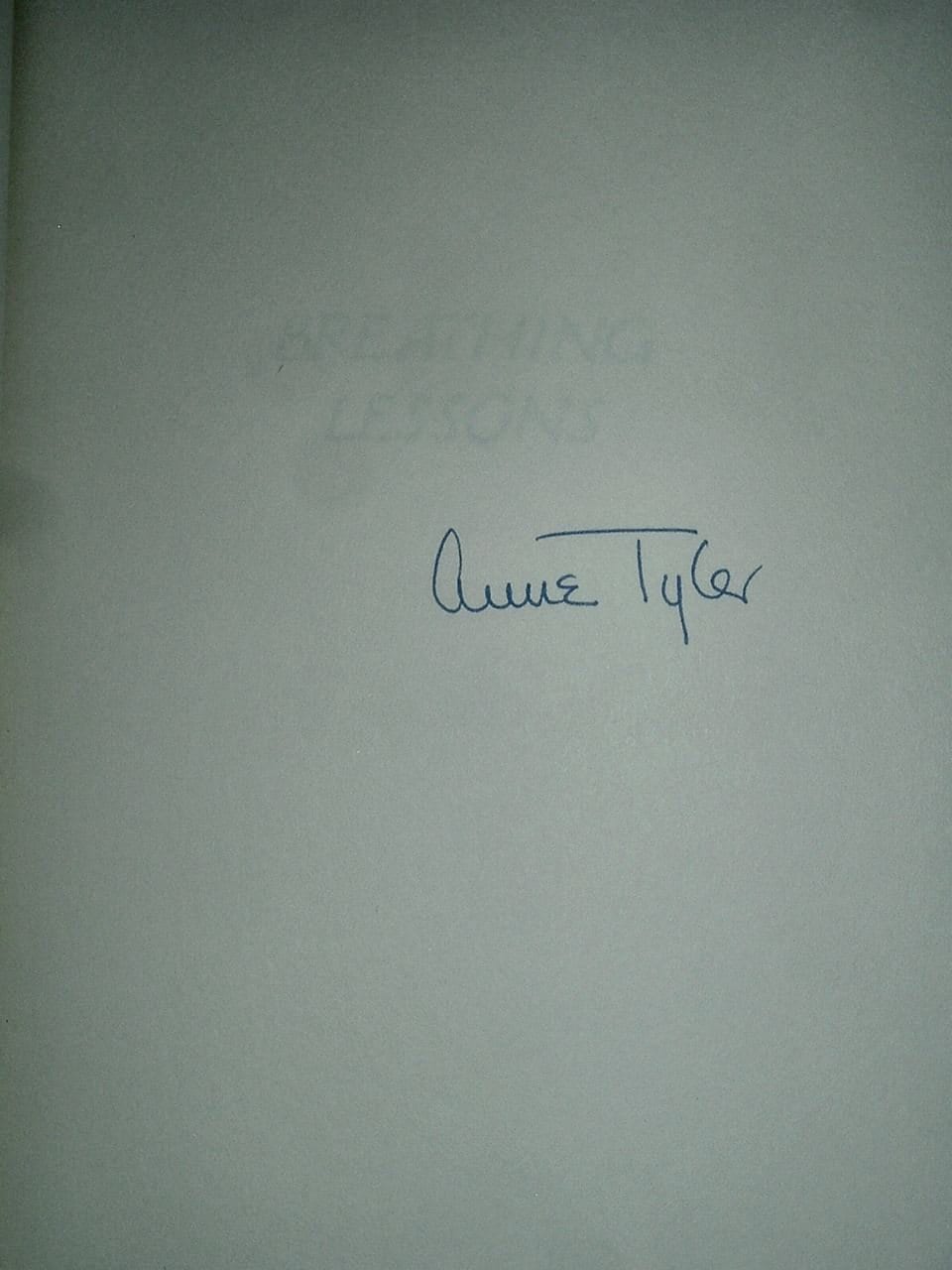 BREATHING LESSONS by Anne Tyler Franklin Library Signed First Edition 1988