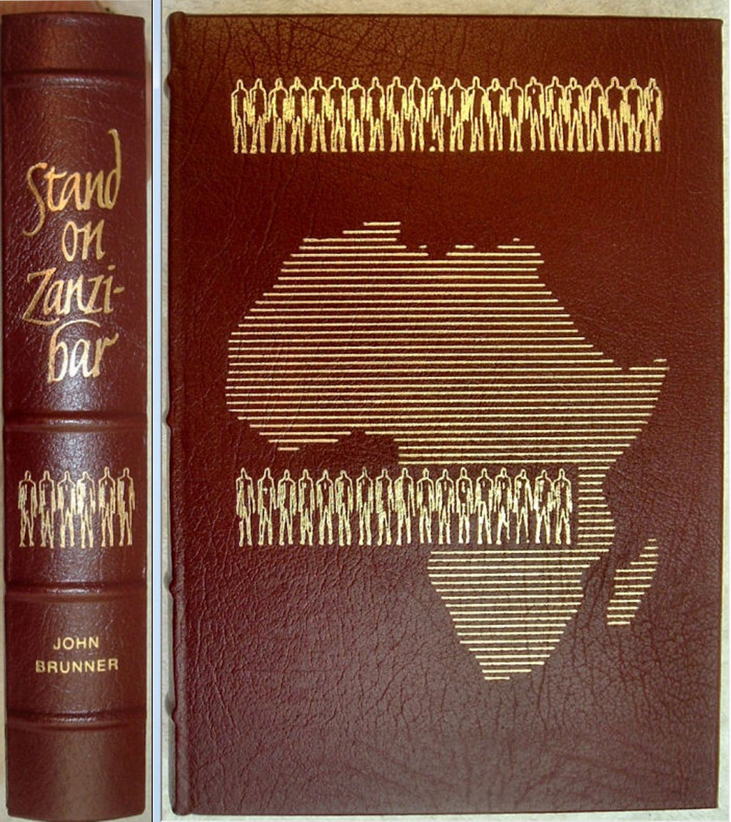 STAND ON ZANZIBAR by John Brunner Easton Press Leather 1987