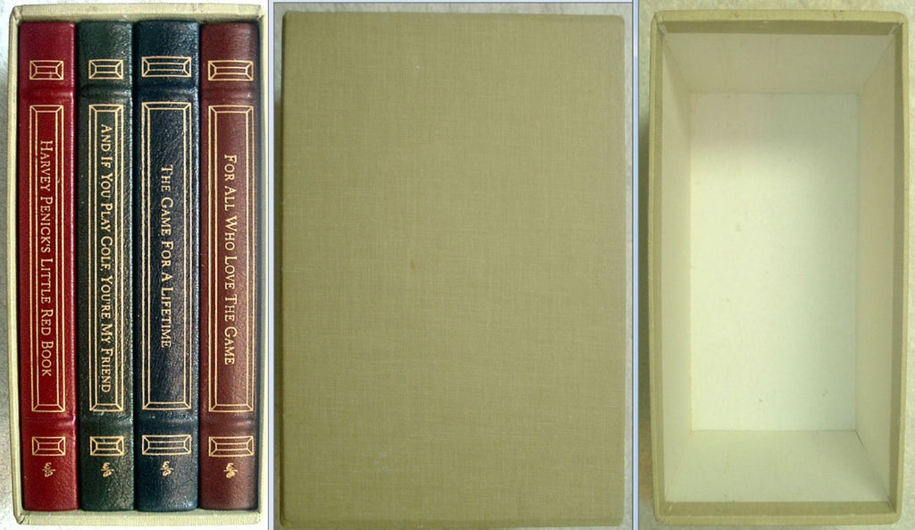 Harvey Penick's Golf Books: Easton Press Leather 4 Volume Set with Slipcase 1996