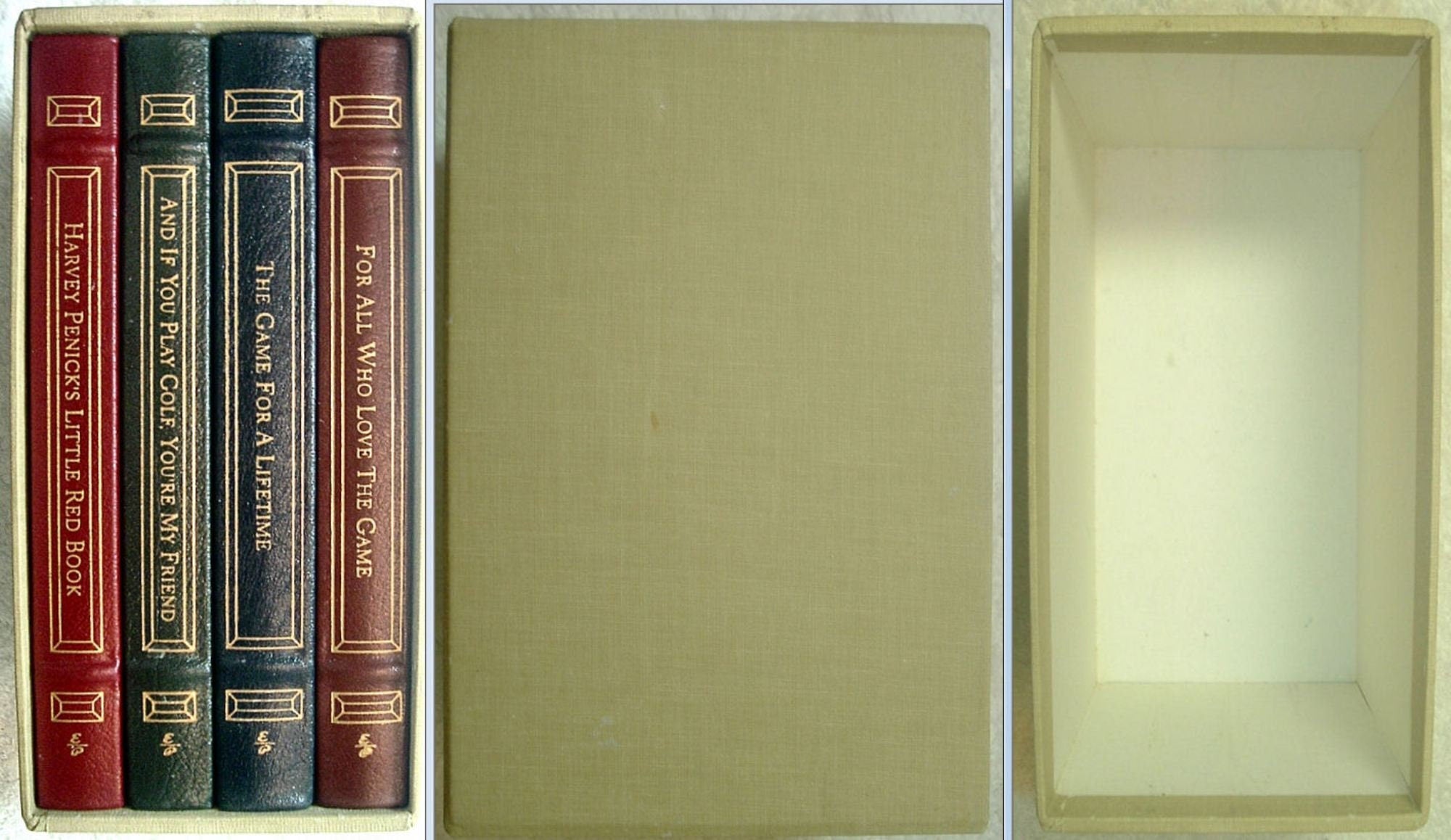 Harvey Penick's Golf Books: Easton Press Leather 4 Volume Set with Slipcase 1996