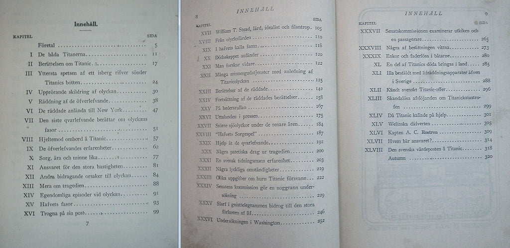 Berättelsen om vraket av Titanic - Minnesupplagan  på svenska 1912