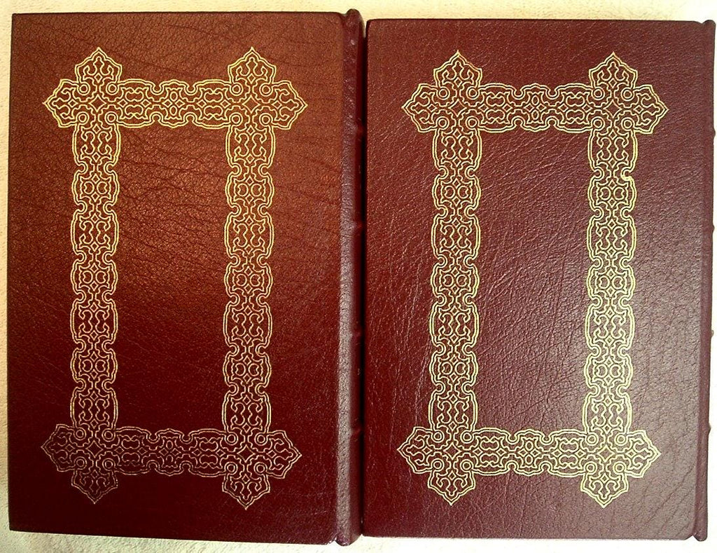 LES MISERABLES by Victor Hugo Easton Press Leather 2 Volume Set Famous Editions 1966
