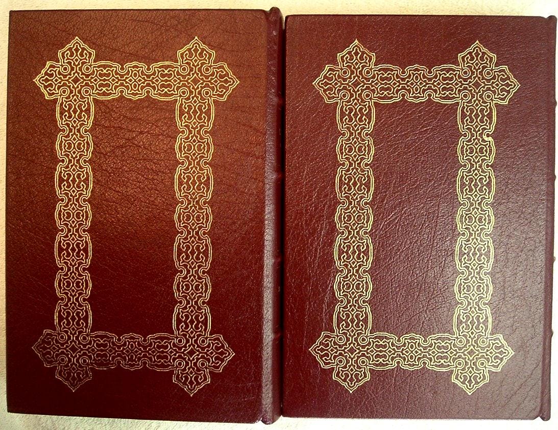 LES MISERABLES by Victor Hugo Easton Press Leather 2 Volume Set Famous Editions 1966