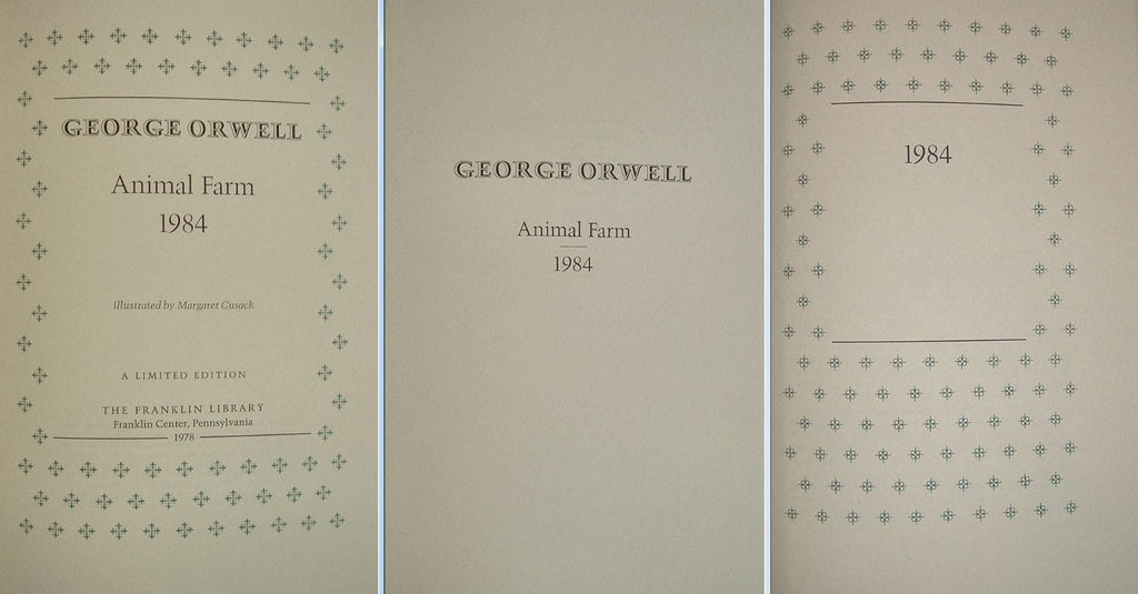 Animal Farm & 1984 by George Orwell Franklin Library Leather Illus Limited Edition 1978