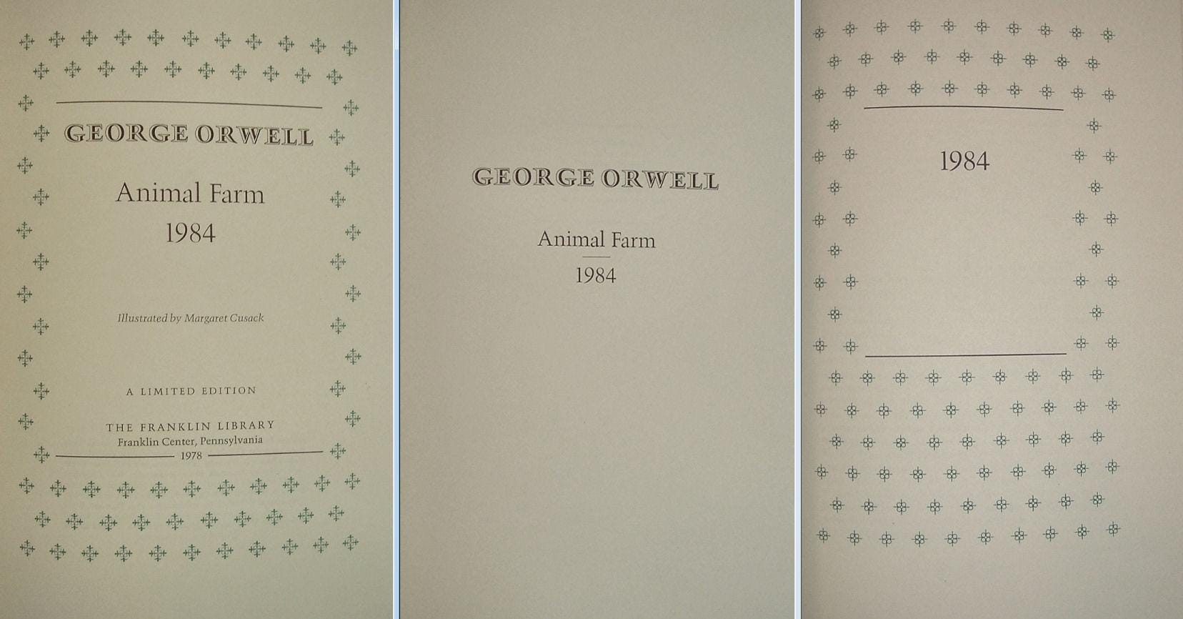 Animal Farm & 1984 by George Orwell Franklin Library Leather Illus Limited Edition 1978