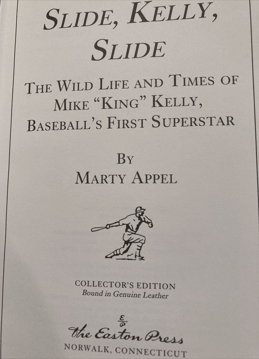 SLIDE KELLY SLIDE by Marty Appel Easton Press Full Leather Brand New Sealed
