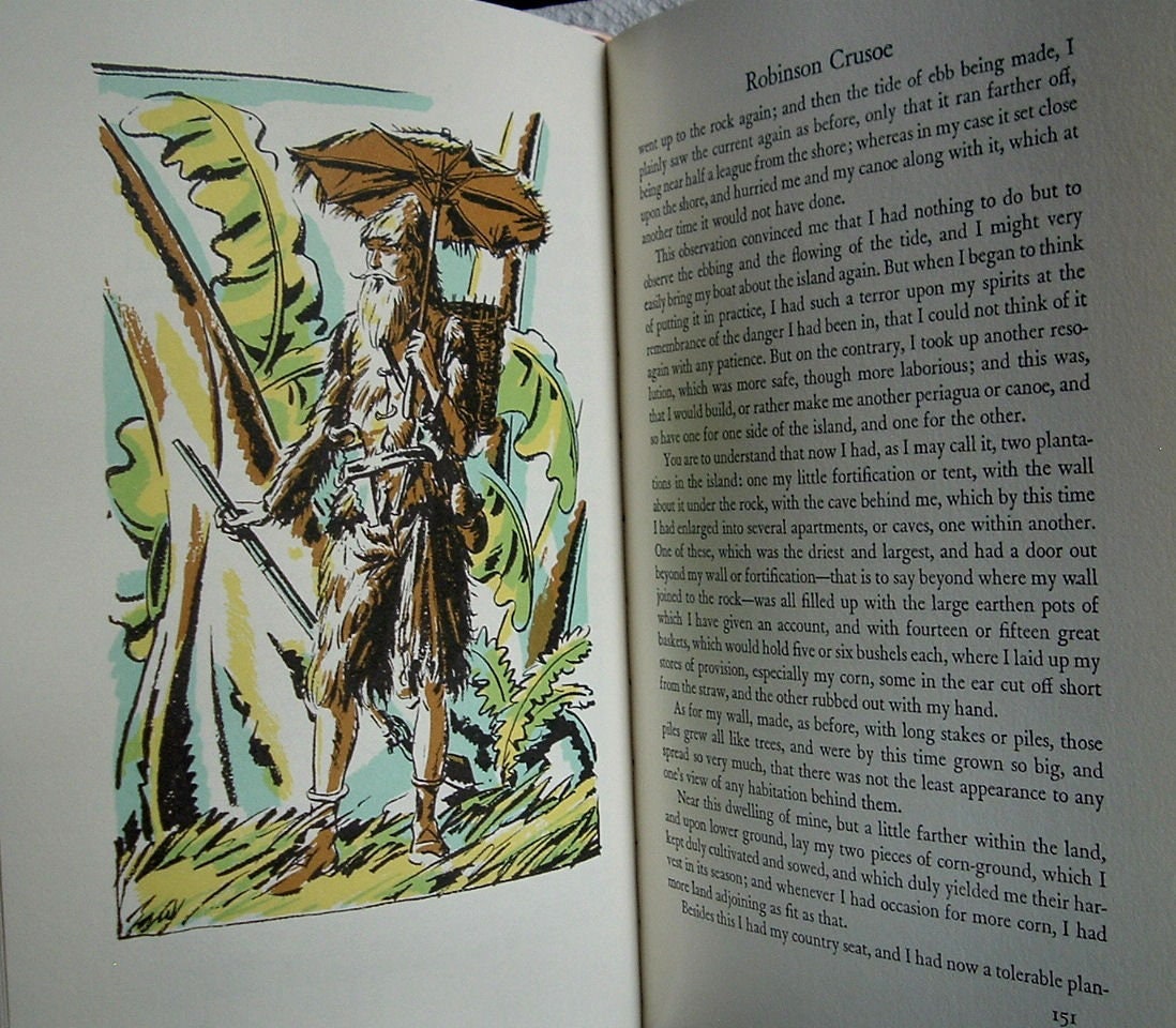 ROBINSON CRUSOE by Daniel Defoe Easton Press Genuine Leather As New 1976