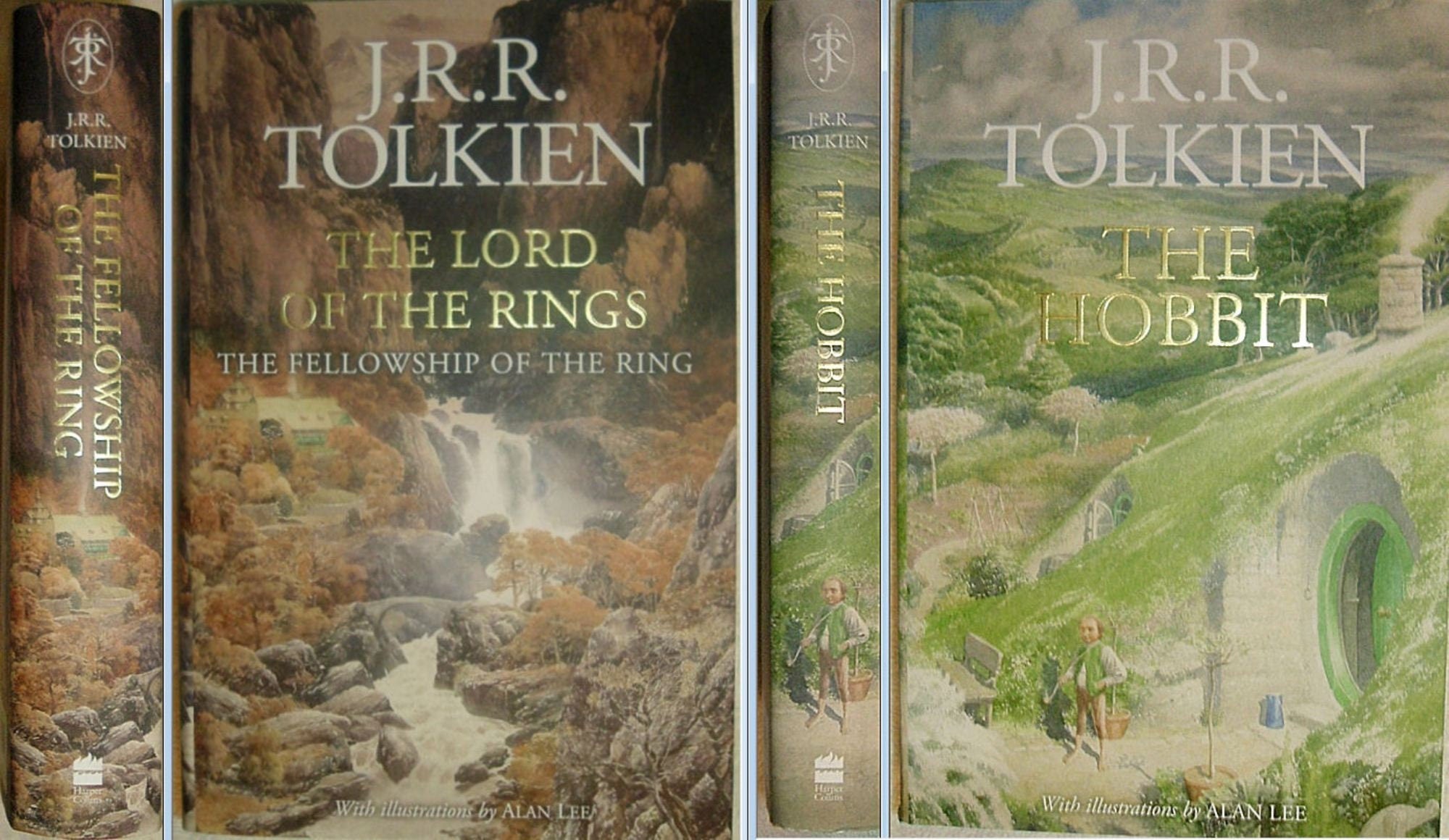 The HOBBIT & The LORD Of The Rings by JRR Tolkien 4 Vol Set illus by Alan Lee New Hardcovers