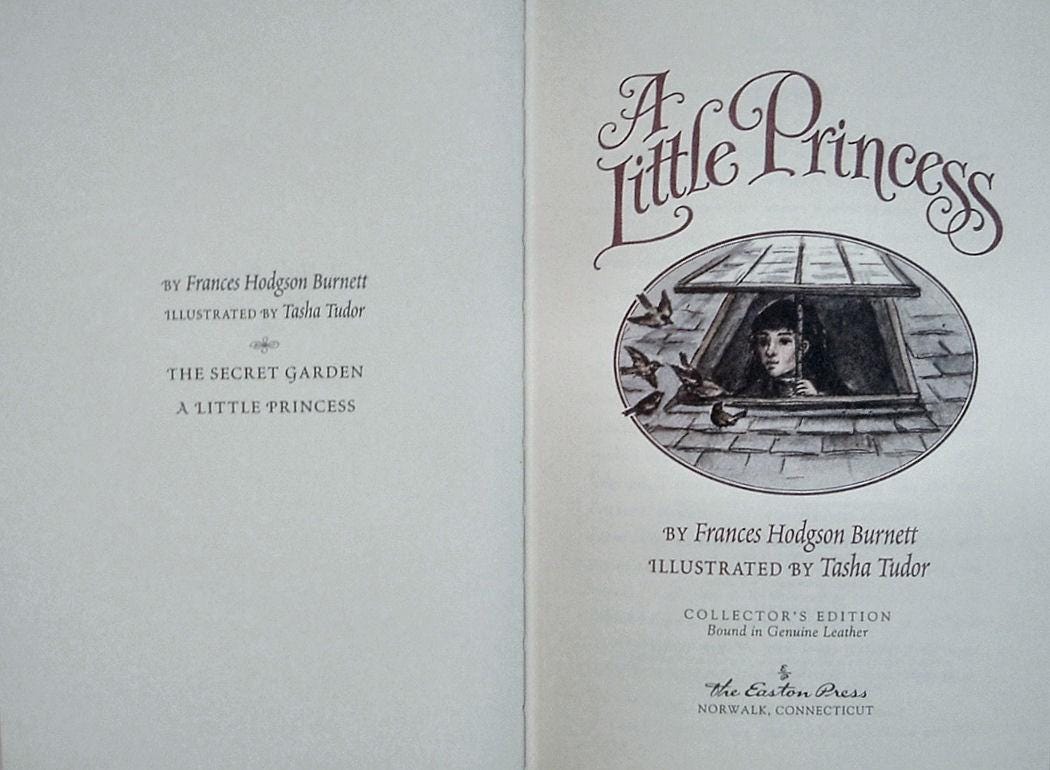 A LITTLE PRINCESS by Frances Hodgson Burnett Easton Press Leather 2001