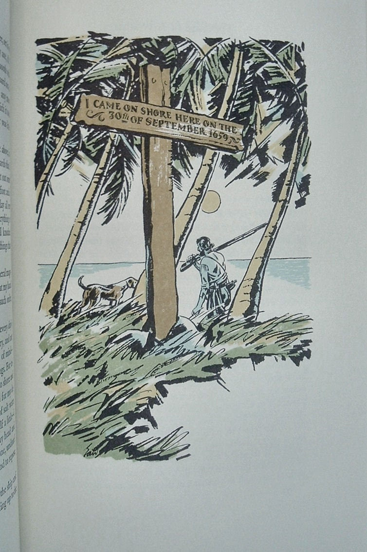 ROBINSON CRUSOE by Daniel Defoe Easton Press Genuine Leather As New 1976