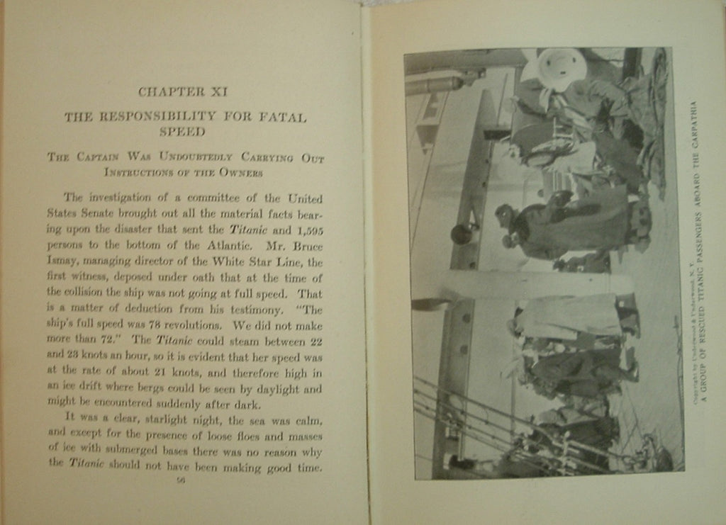 SINKING Of THE TITANIC Official Edition Actual Eyewitness Accounts First Edition 1912