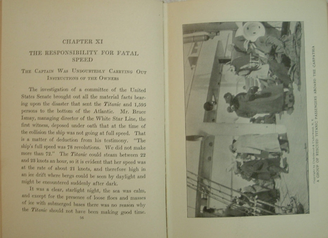 SINKING Of THE TITANIC Official Edition Actual Eyewitness Accounts First Edition 1912