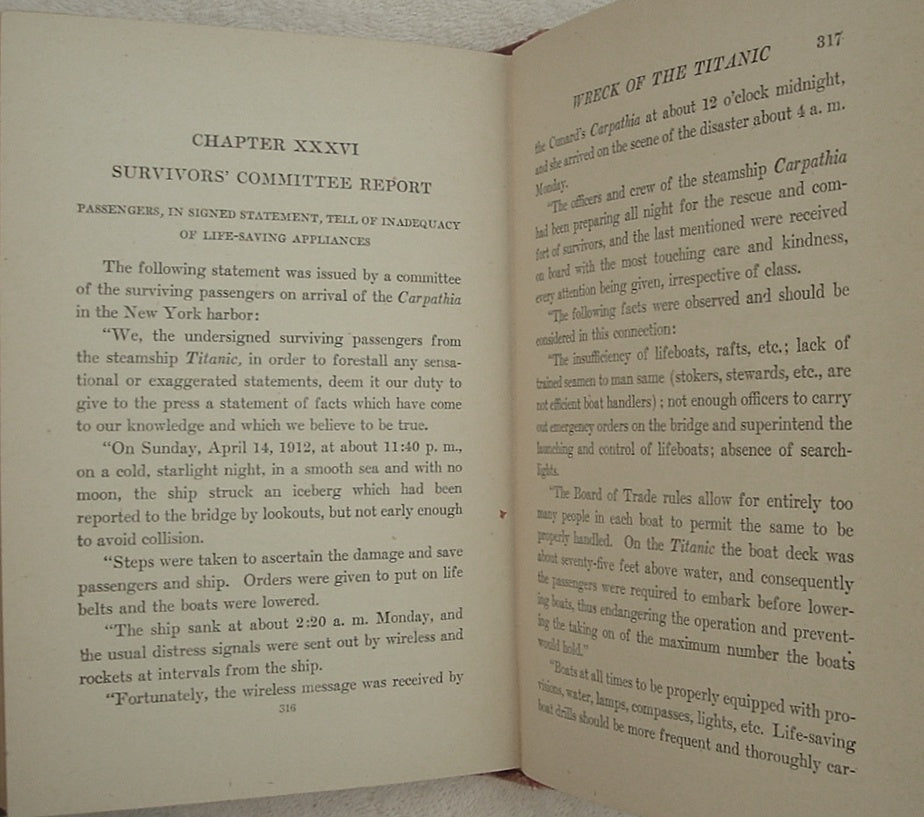 SINKING Of THE TITANIC Official Edition Actual Eyewitness Accounts First Edition 1912