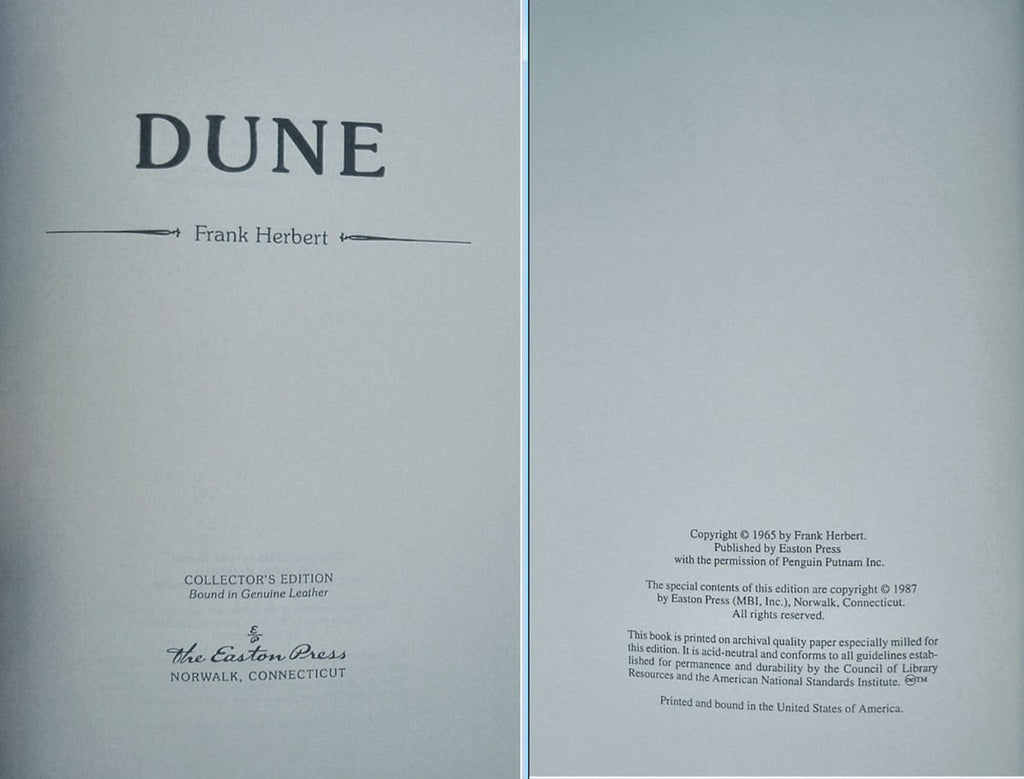 DUNE by Frank Herbert Easton Press Leather New Sealed