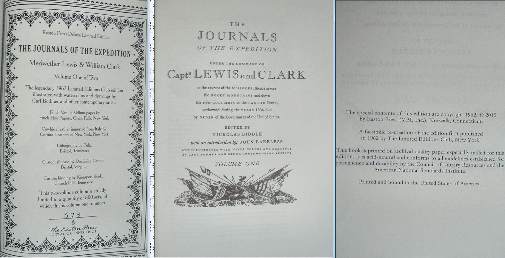 Lewis and Clark Expedition: Easton Press Leather Set, Limited Edition