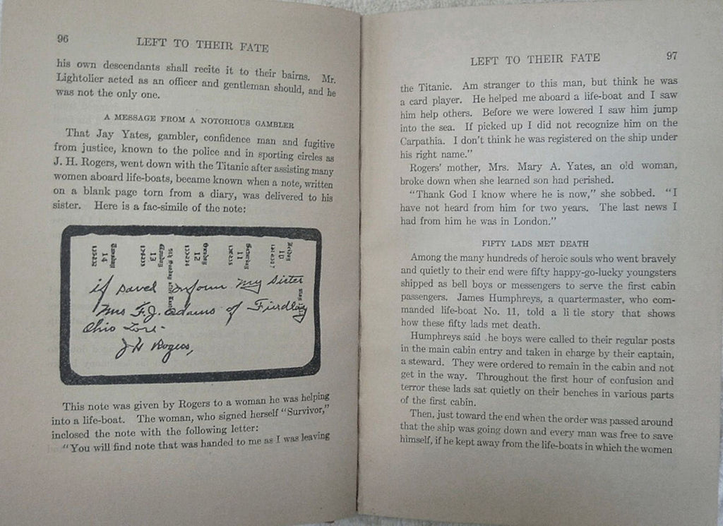 The SINKING Of The TITANIC First Hand Accounts by Survivors First Edition 1912