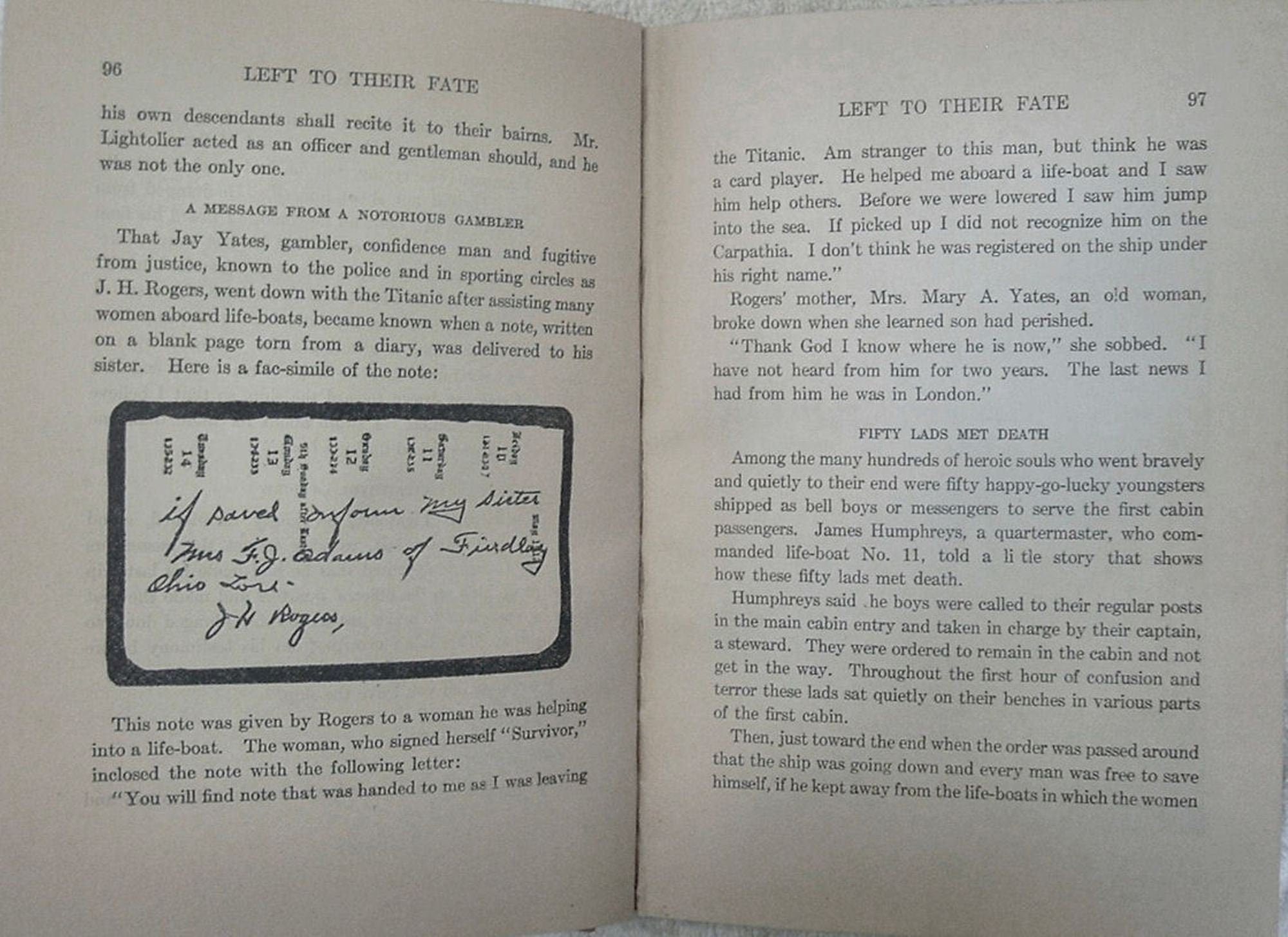 The SINKING Of The TITANIC First Hand Accounts by Survivors First Edition 1912