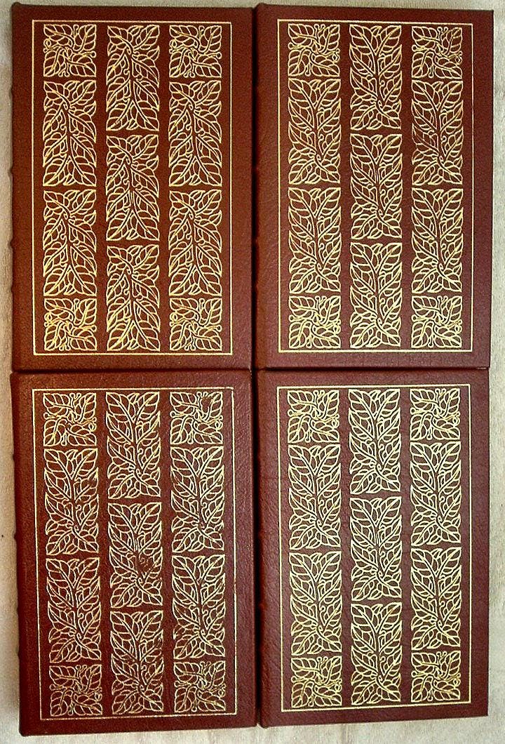 Walden, Cape Cod, The Maine Woods, & Civil Disobedience by Henry David Thoreau Easton Press Leather 4 Volume Set