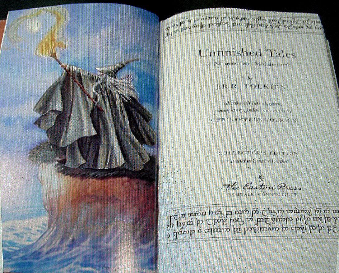 UNFINISHED TALES of Numenor And Middle Earth JRR Tolkien Easton Press Leather New