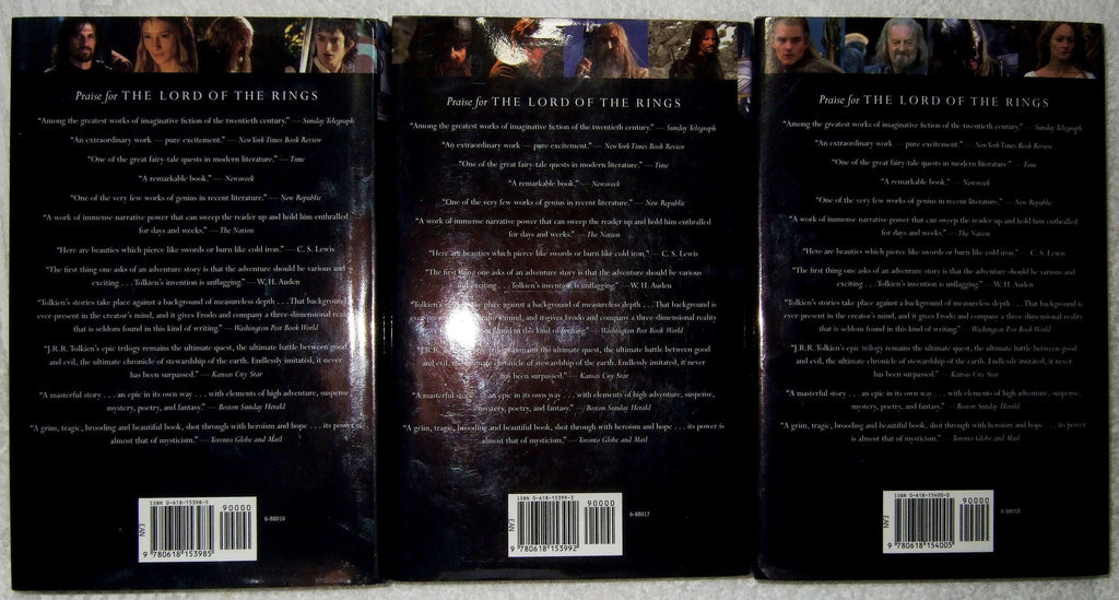 The Lord of the Rings 3-Volume Set: Movie Edition with Slipcase New
