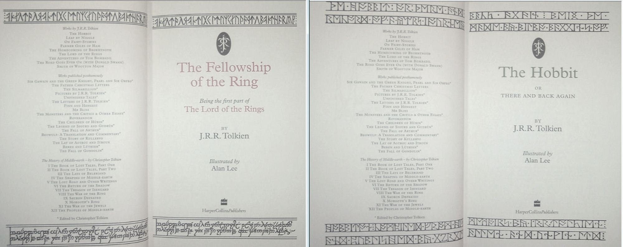 The HOBBIT & The LORD Of The Rings by JRR Tolkien 4 Vol Set illus by Alan Lee New Hardcovers