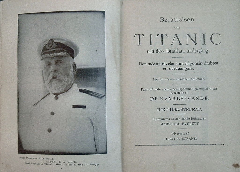 Berättelsen om vraket av Titanic - Minnesupplagan  på svenska 1912