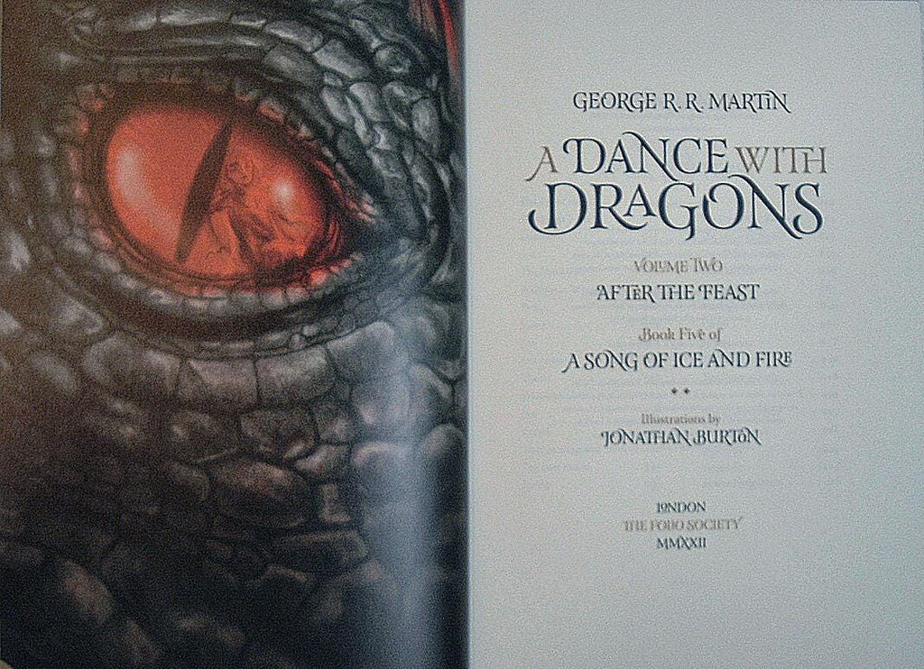 A Dance With Dragons by George R.R. Martin Folio Society Illustrated 2 Volume Set