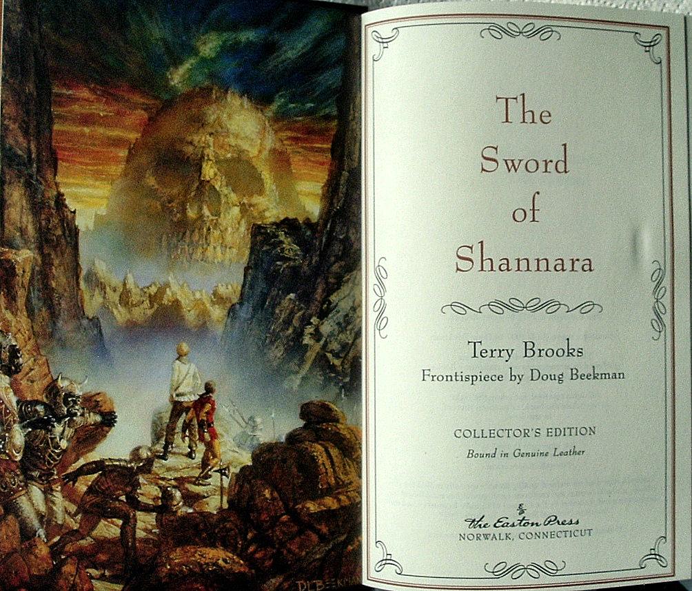 The Sword of Shannara by Terry Brooks Easton Press Leather Signed by Author 1997