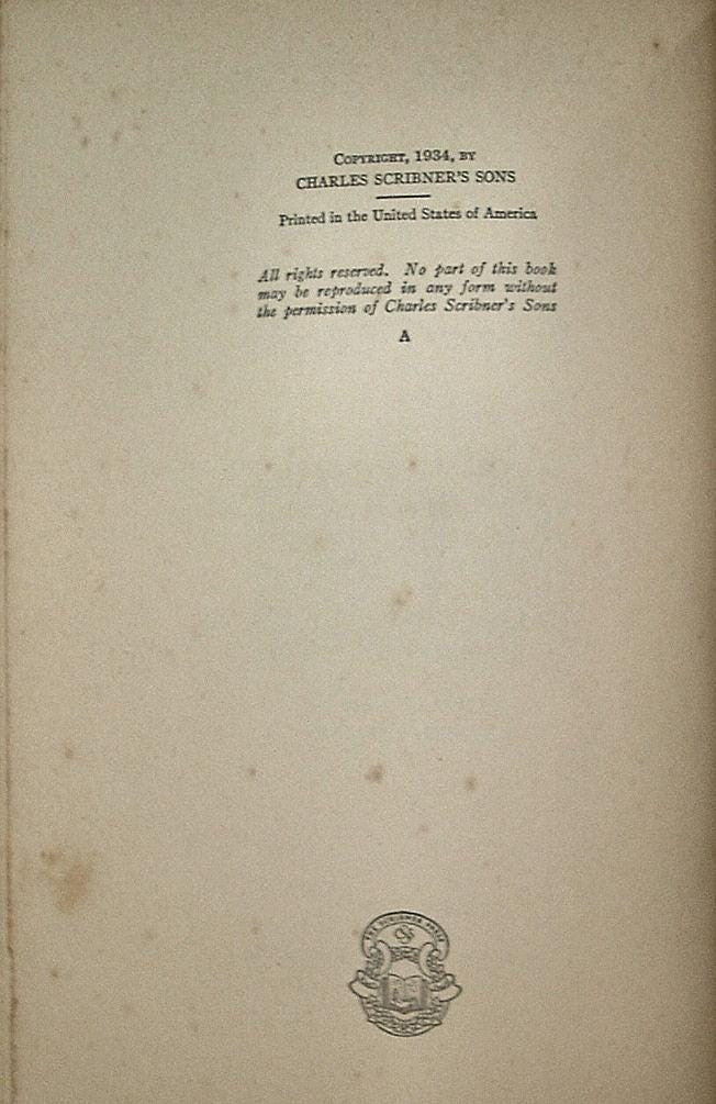 TENDER Is THE NIGHT by F Scott Fitzgerald Charles Scribners Sons First Edition 1934