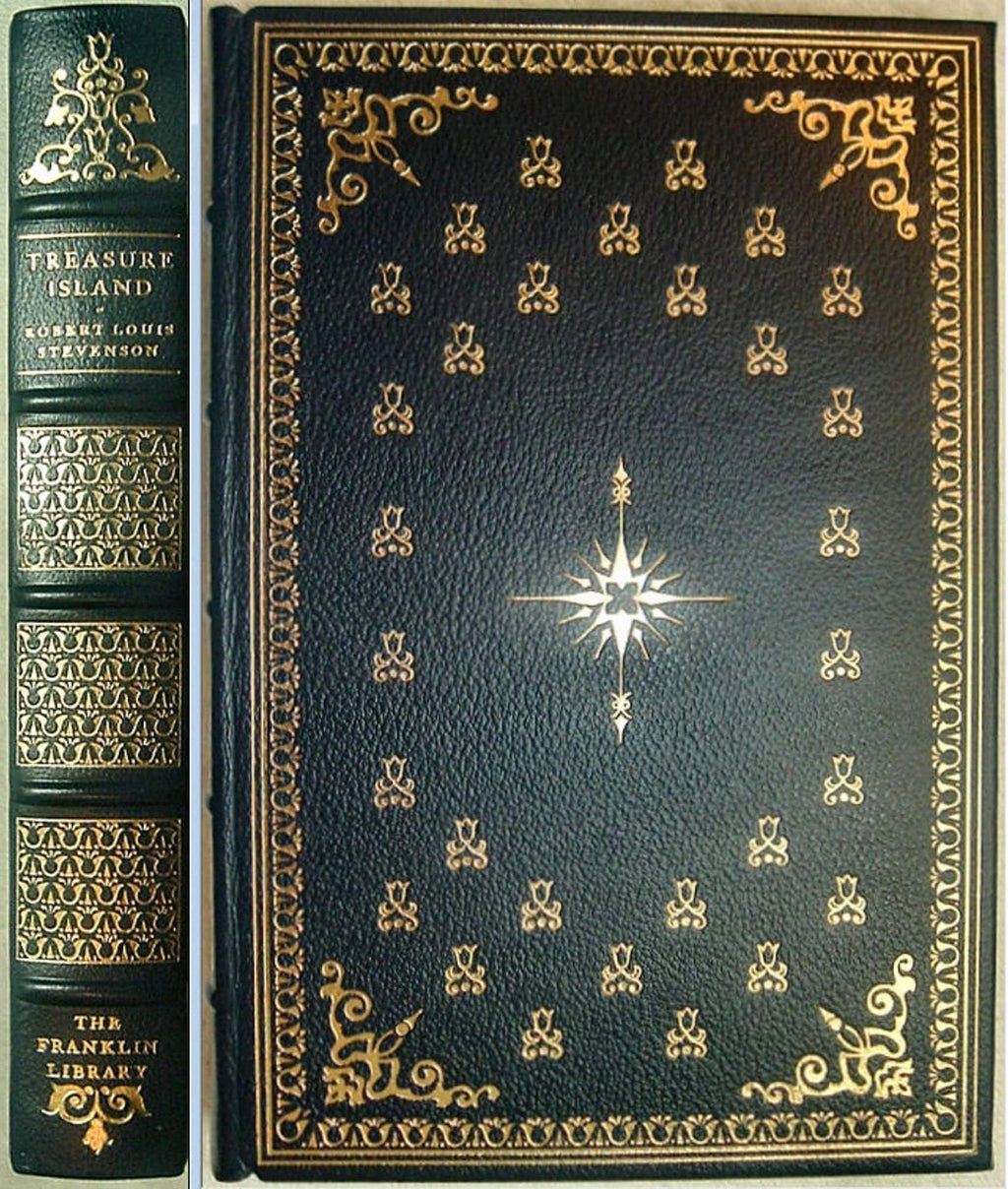 TREASURE ISLAND by Robert Louis Stevenson Franklin Library Leather NC Wyeth 1975