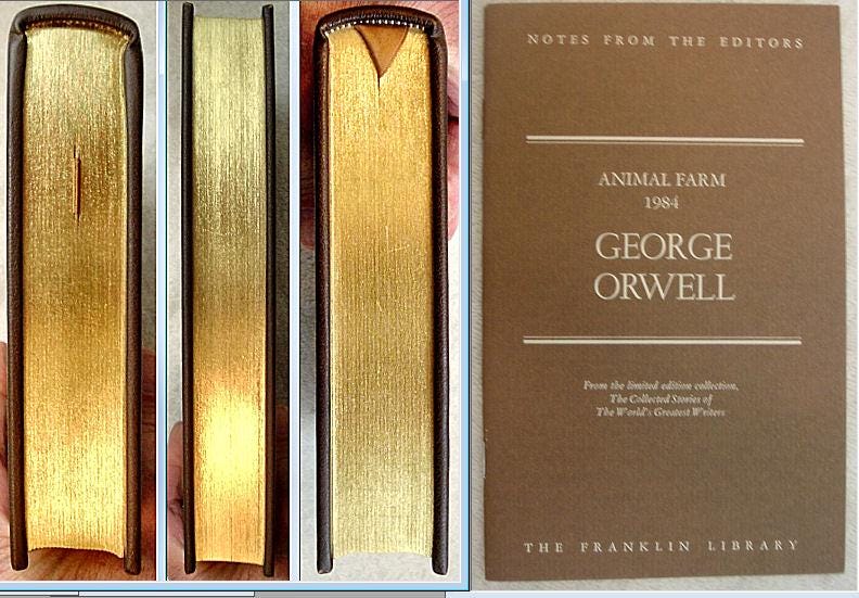Animal Farm & 1984 by George Orwell Franklin Library Leather Illus Limited Edition 1978