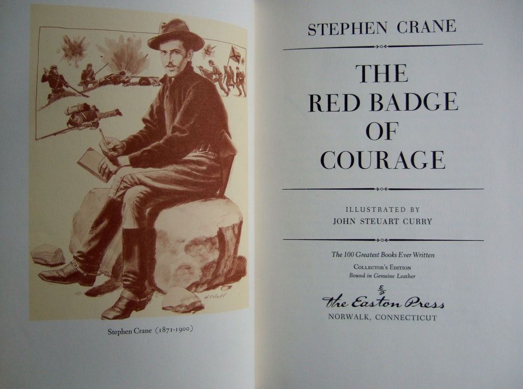 The Red BADGE Of COURAGE by Stephen Crane Easton Press Leather Like New 1980