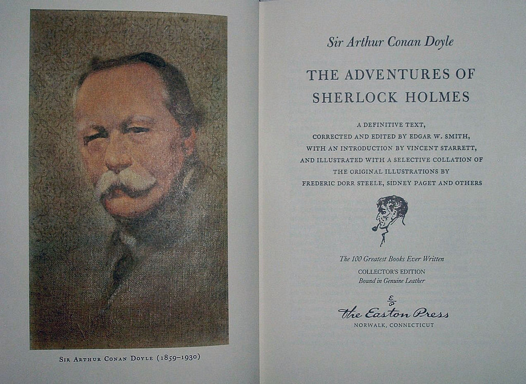 The Adventures Of SHERLOCK HOLMES by A Conan Doyle Easton Press Leather Brand New Sealed 1981