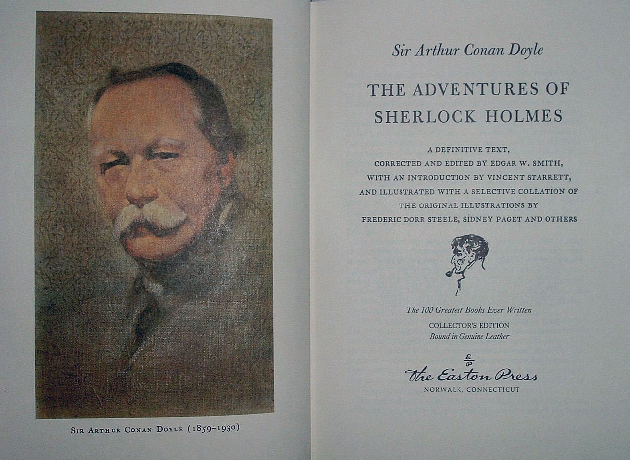 The Adventures Of SHERLOCK HOLMES by A Conan Doyle Easton Press Leather Brand New Sealed 1981