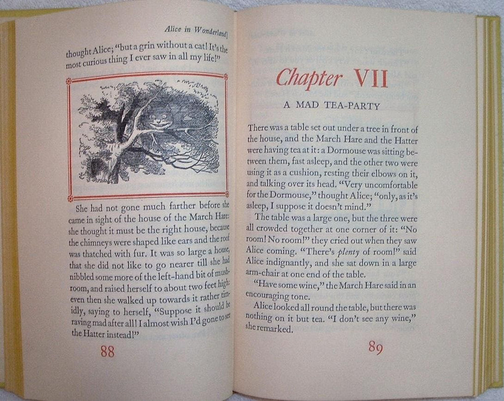 Alice's Adventures in Wonder & Through the Looking Glass by Lewis Carroll Heritage Press 1941