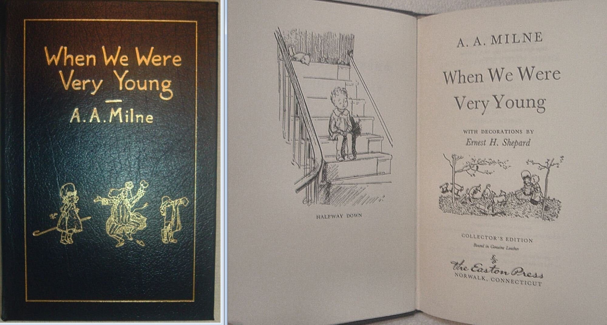 When We WERE VERY YOUNG by A.A Milne Easton Press Genuine Leather 1985