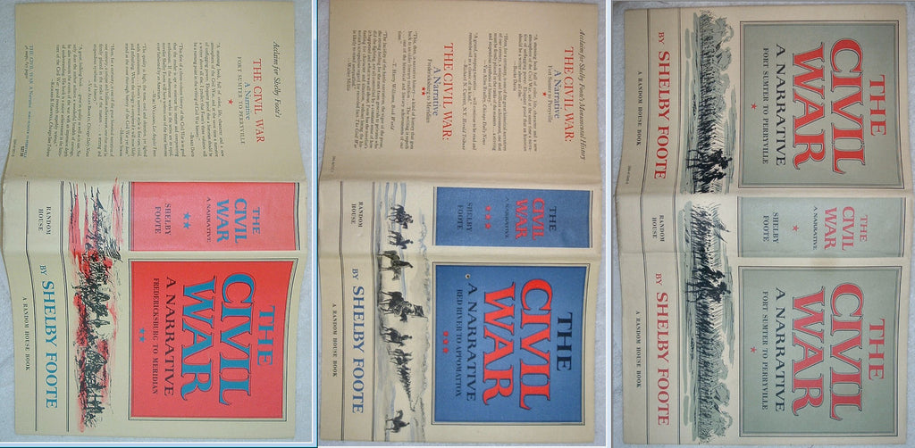 The CIVIL WAR A Narrative by Shelby Foote 3 Volume Set Random House Early Printings