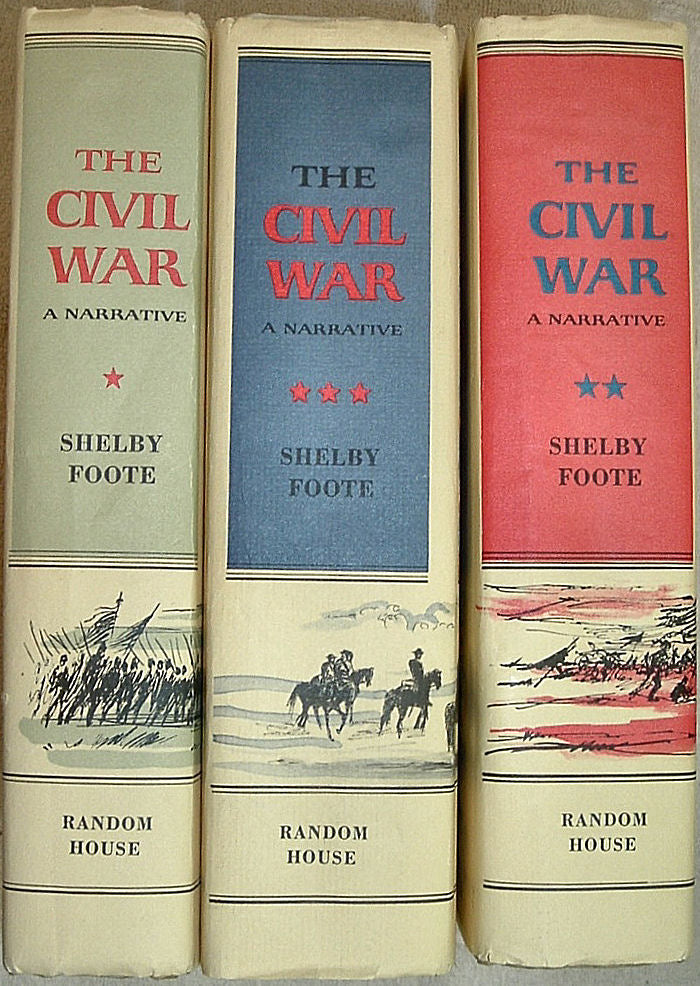 The CIVIL WAR A Narrative by Shelby Foote 3 Volume Set Random House Early Printings