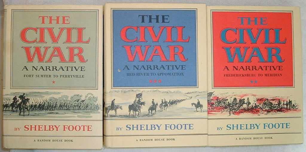 The CIVIL WAR A Narrative by Shelby Foote 3 Volume Set Random House Early Printings