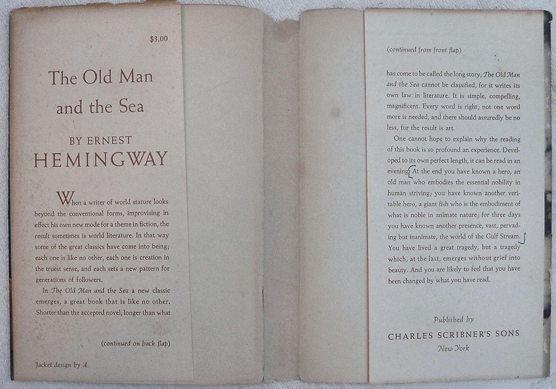 The OLD MAN And The SEA by Ernest Hemingway First Edition 1952