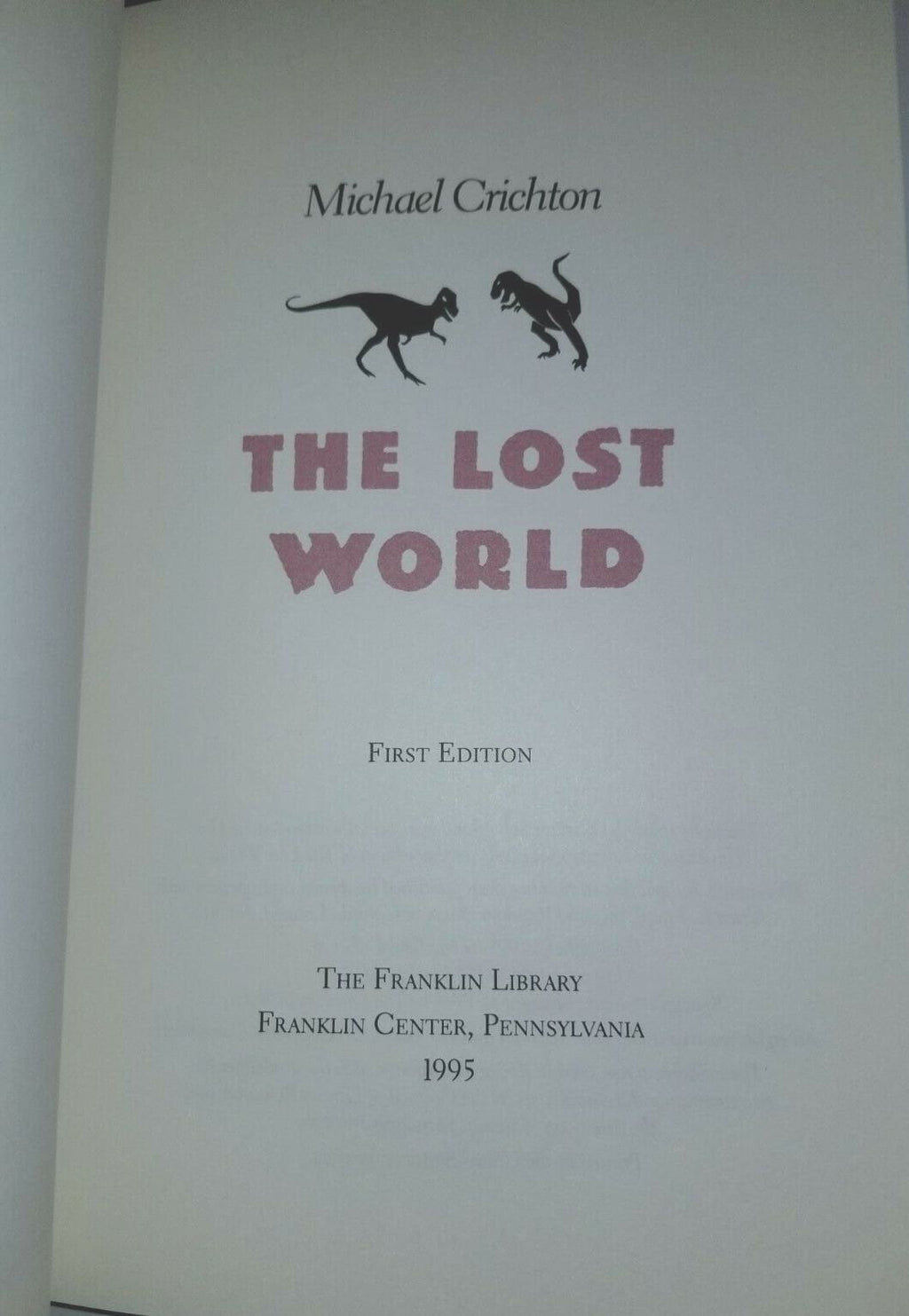 The Lost World: Signed First Edition, Franklin Library Leatherbound