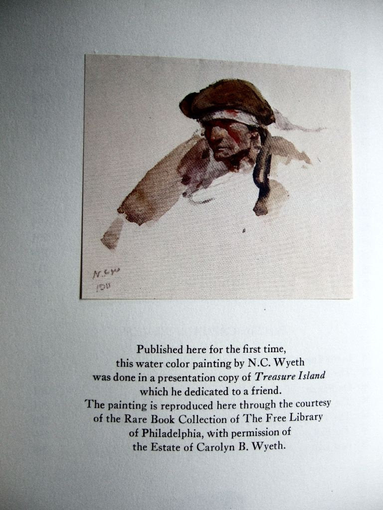 TREASURE ISLAND by Robert Louis Stevenson Franklin Library Leather NC Wyeth 1975