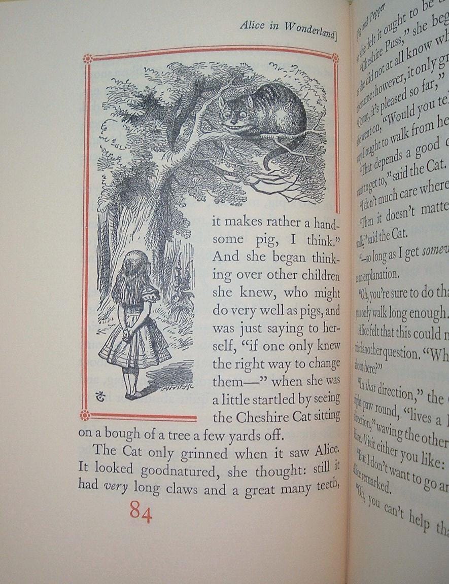 Alice's Adventures in Wonder & Through the Looking Glass by Lewis Carroll Heritage Press 1941