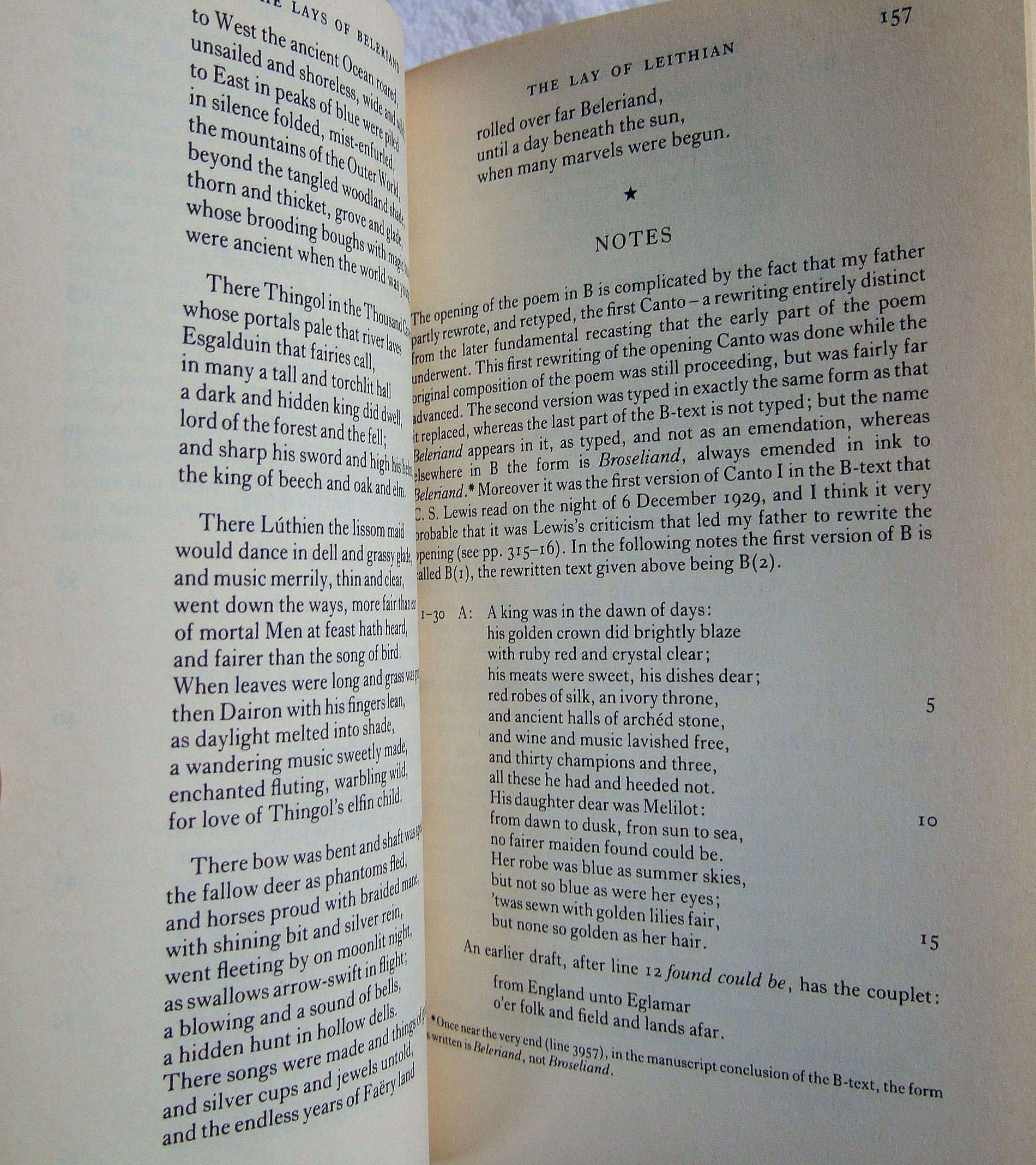 The LAYS of BELERIAND Volume III by J.R.R Tolkien True First Edition 1985