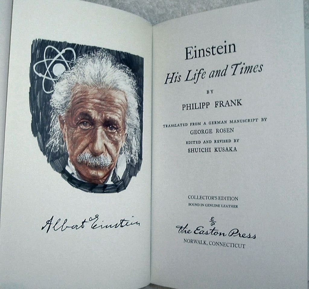 EINSTEIN His Life and Times by Philipp Frank Easton Press Leather 1988