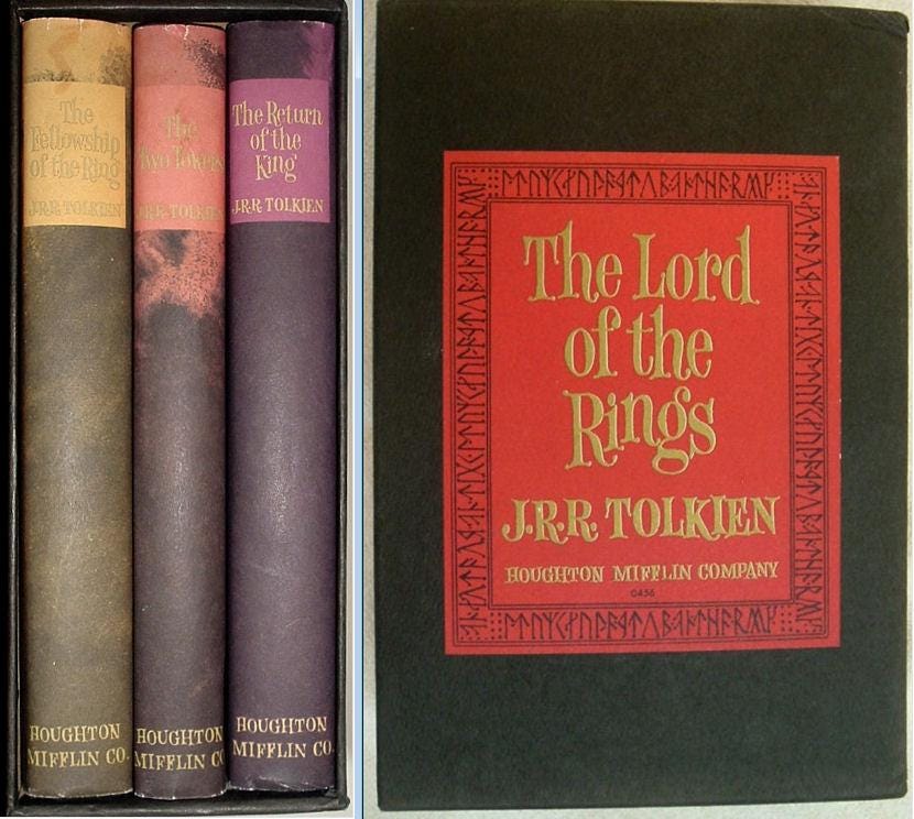 The Lord of the Rings by J.R.R. Tolkien 3 Volume Set with Slip Case 1965 Edition