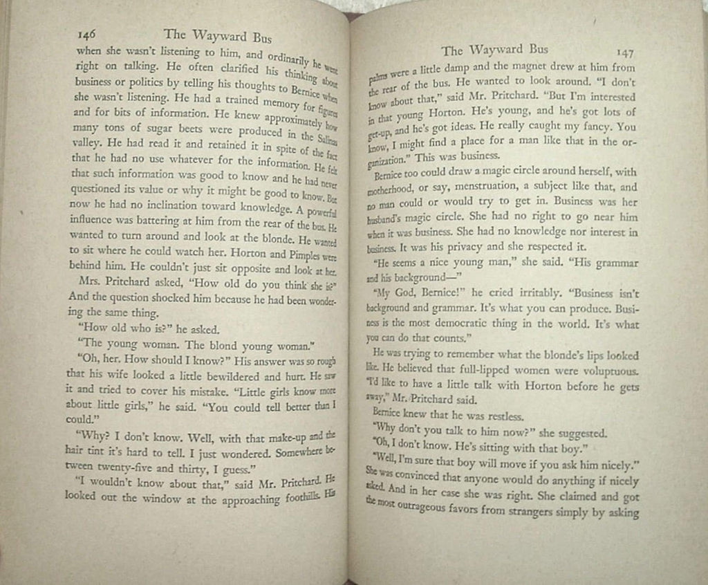 THE WAYWARD BUS by John Steinbeck Viking Press First Edition 1947