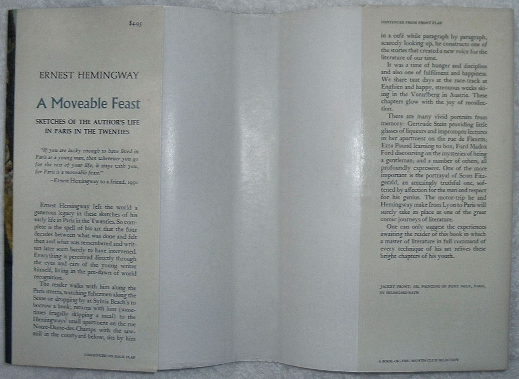 A MOVEABLE FEAST - Ernest Hemingway First Edition A-3.64[H] 1964