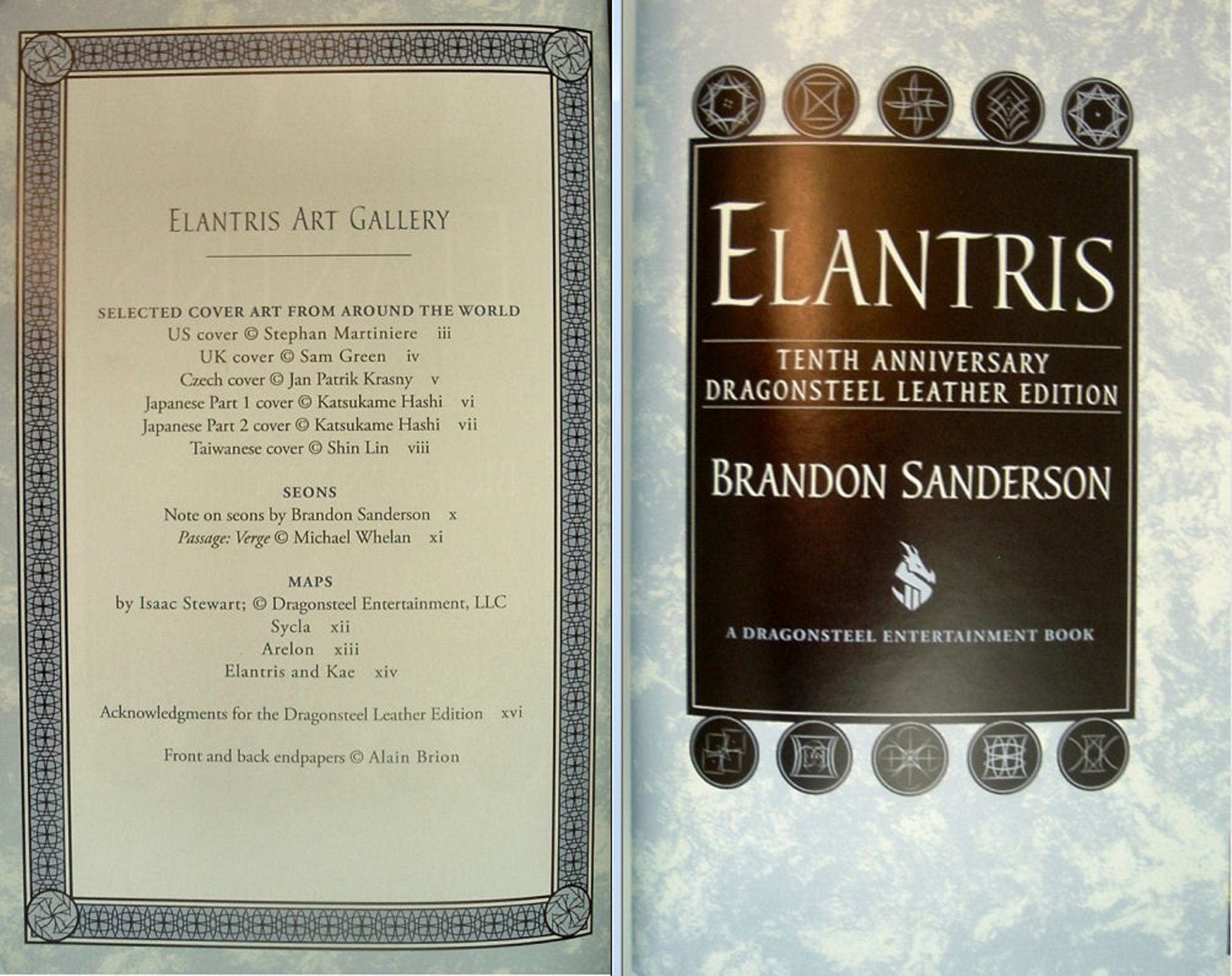 ELANTRIS by Brandon Sanderson Full Leather 10th Anniversary Edition Signed New Sealed In Box